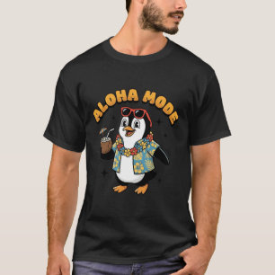 T-shirt Vintage Mignon Manchot Hawaï Mode Aloha Rétro
