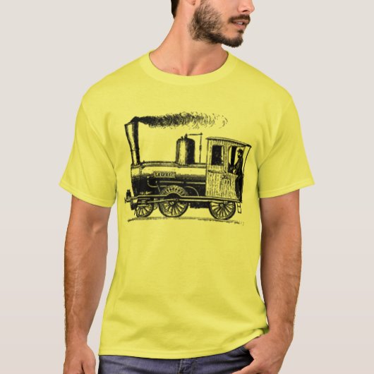 T-shirt vintage moderne de train (Devant)