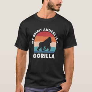 T-shirt Vintage Mon Animal Totem est un Gorille