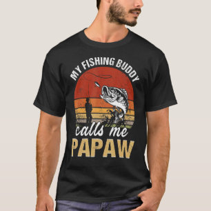 T-shirt Vintage Mon Époux De Pêche M'Appelle Papaw Famille