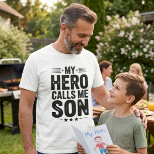 T-shirt Vintage Mon Héros M'appelle Fils Fête des Pères