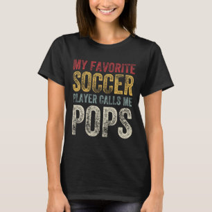 T-shirt Vintage Mon Joueur De Football Favori M'appelle Po