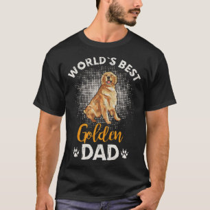 T-shirt Vintage Monde le meilleur doré Retriever Papa Pupp