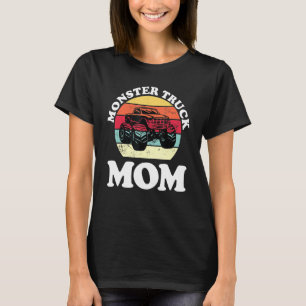 T-shirt Vintage Monster Truck Maman Retro Sunset Moteurs W