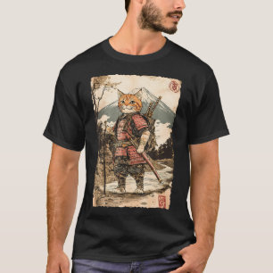 T-shirt Vintage Mont Fuji Anime Japonais Tattoo Samurai C