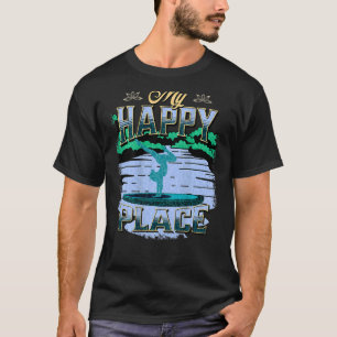 T-shirt Vintage Montez Paddle Boarding Yoga Sur Le Lac