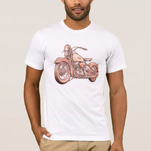 T-shirt vintage moto - Cadeau de chemise rétro de