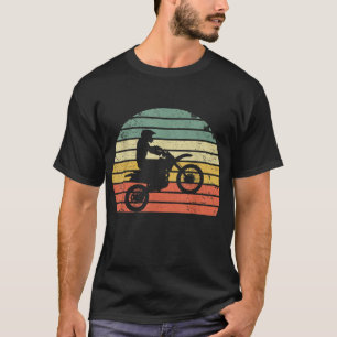 T-shirt Vintage Motocross Dirt Bike Silhouette Retro Dirt