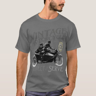 T-shirt Vintage Motorcycle Protégez et servez