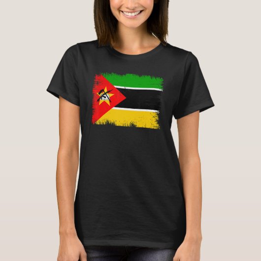 T-shirt Vintage Mozambique Flag Mozambican Independence Da (Devant)