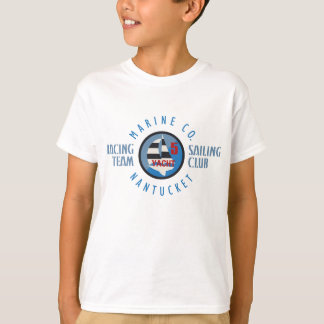 T-shirt Vintage Nantucket Yacht 5 - Badge Club de voile