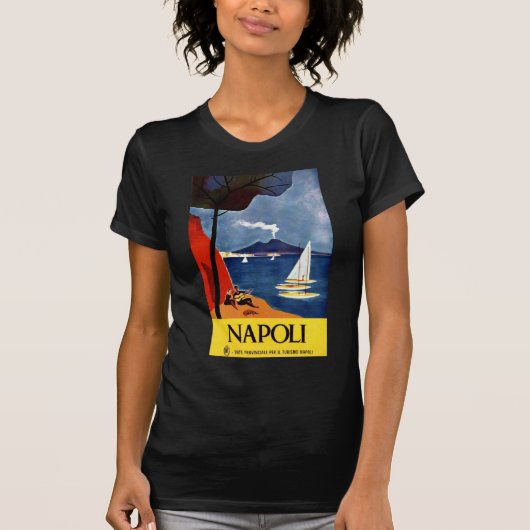 T-shirt Vintage Napoli Voyage Amour Romance (Devant)