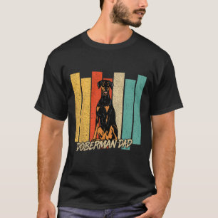 T-shirt Vintage naturel Oreille Doberman Chien Papa Chien 
