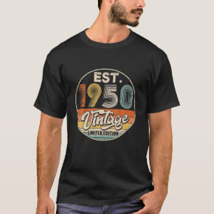 T-shirt Vintage Né En 1950 Anniversaire Année Mariage