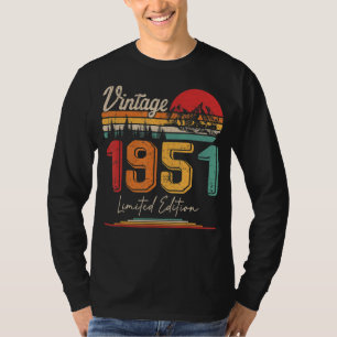T-shirt Vintage Né En 1951 Anniversaire Année Mariage A
