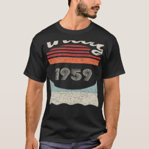 T-shirt Vintage Né En 1959 63e Anniversaire 63 Ans