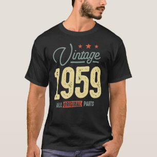 T-shirt Vintage Né en 1959 - 63e anniversaire Retro Classi