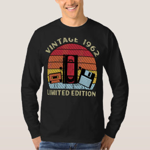 T-shirt Vintage Né En 1962 Anniversaire