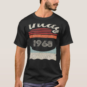 T-shirt Vintage Né En 1968 54e Anniversaire 54 Ans 1