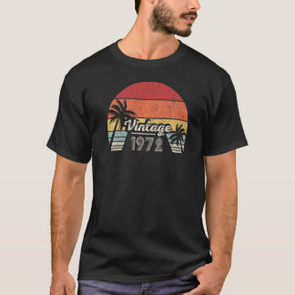 T-shirt Vintage Né En 1972 50e Anniversaire 50 Ans