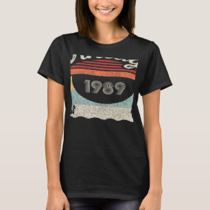 T-shirt Vintage Né En 1989 33e Anniversaire 33 Ans 1
