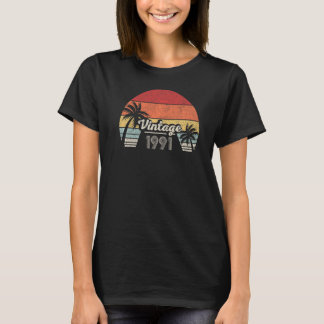 T-shirt Vintage Né En 1991 31ème Anniversaire 31 Ans