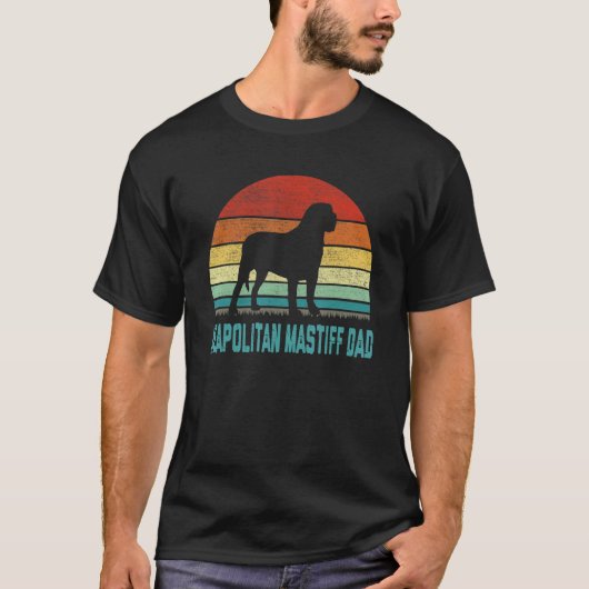 T-shirt Vintage Neapolitan Mastiff Dad  Dog (Devant)