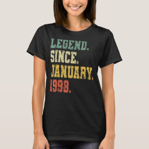T-shirt Vintage Née En Janvier 1998 Hommes Femmes 25 ans o