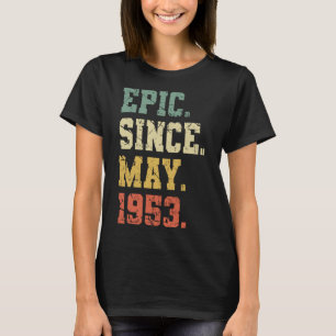 T-shirt Vintage Née En Mai 1953 Femmes Hommes 70 Ans