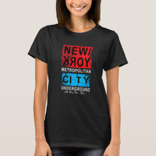 T-shirt Vintage New York Metropolitan Underground New York