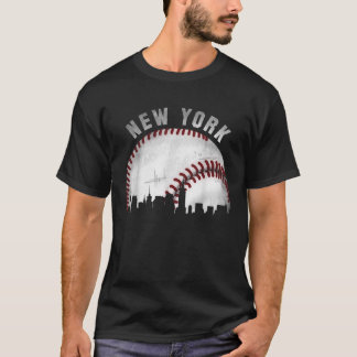 T-shirt Vintage New York Skyline City Baseball