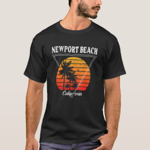 T-shirt Vintage Newport Beach California Palm Trees CA Ret