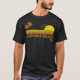 T-shirt Vintage Newport Beach California Retro Sunset Surf