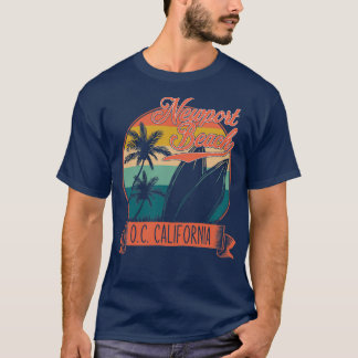 T-shirt Vintage Newport Beach Orange Comté Californie Sur