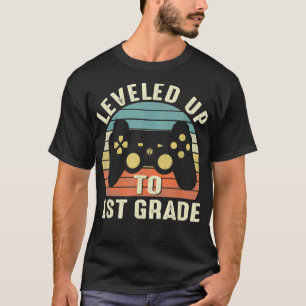 T-shirt Vintage Niveau Jusqu'À 1Ere Année De Retour À L'Éc