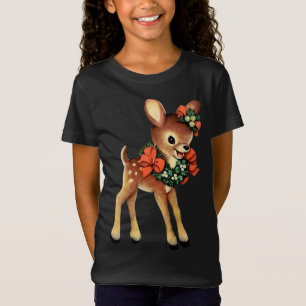 T-Shirt Vintage Noël Reindeer mignonne Noël rétro