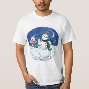 T-shirt Vintage Noël Snowman Wave
