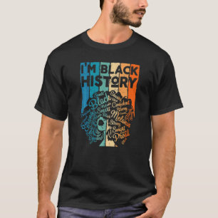 T-shirt Vintage Noir Fort Confiant Femmes Historique Noir