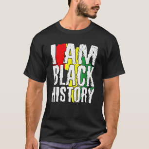 T-shirt Vintage Noir Histoire Mois Chemise Poing