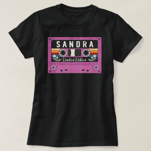 T-shirt vintage Nom Sandra (Design devant)