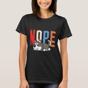 T-shirt Vintage Nope Sibérien Husky