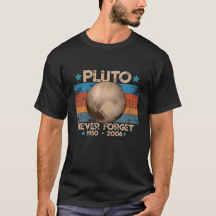 T-shirt Vintage N'Oubliez Jamais Pluto Nerdy Astronomie Es
