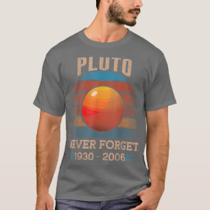 T-shirt Vintage N'Oubliez Jamais Pluto Nerdy Astronomie Es