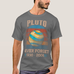 T-shirt Vintage N'Oubliez Jamais Pluto Nerdy Astronomie Es