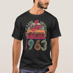 T-shirt Vintage novembre 1963 59 Ans 59e Anniversaire M