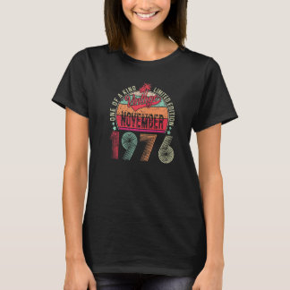 T-shirt Vintage novembre 1976 46 Ans 46e Anniversaire M