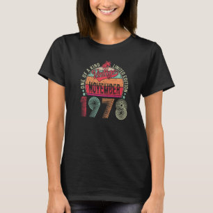 T-shirt Vintage novembre 1978 44 Ans 44e Anniversaire M