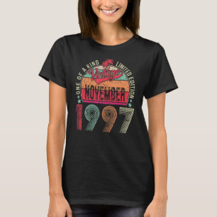 T-shirt Vintage novembre 1997 25 ans 25e anniversaire M