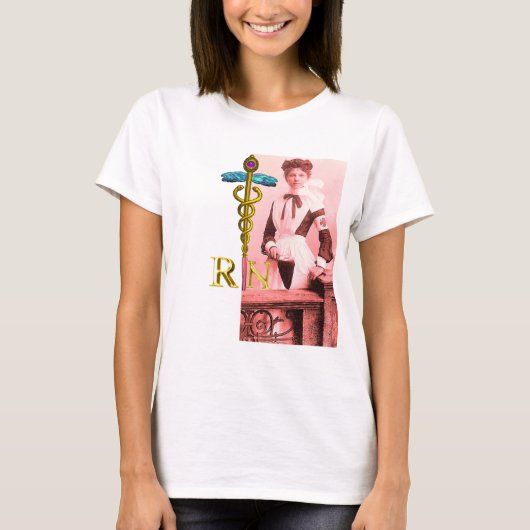T-shirt VINTAGE NURSE et Gold Caduceus (Devant)