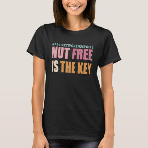 T-shirt Vintage Nut Free Est La Clé Protéger Femmes Sports